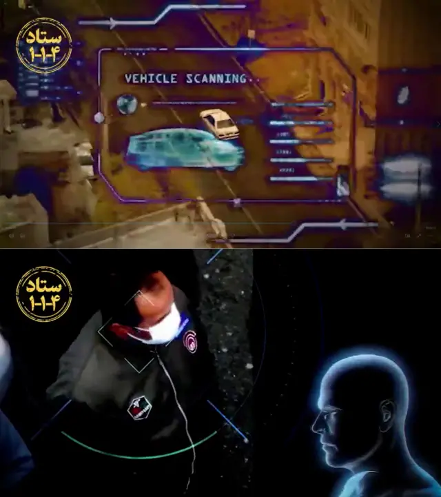 اسکرین‌شات از ویدیوی «رصد پهپادی» نیروهای امنیتی در کامیاران