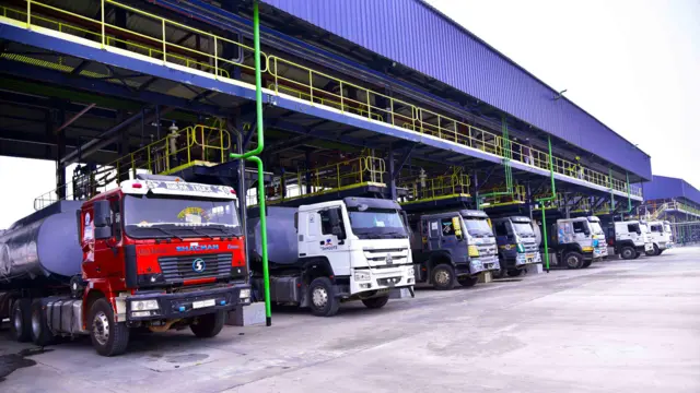 Motocin dakon mai a matatar Dangote