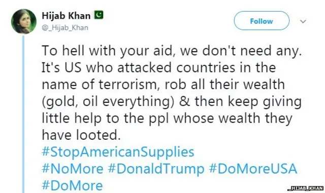 पाकिस्तान, डोनल्ड ट्रंप, अमरीका