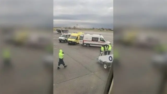 Ambulance on runway