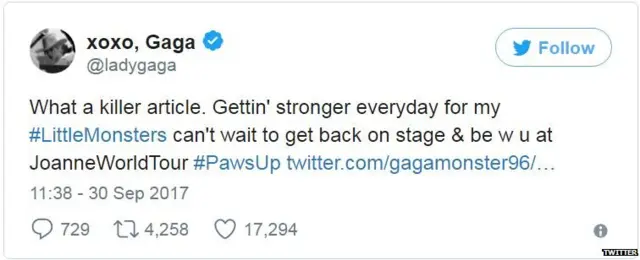 लेडी गागा, पॉप स्टार,सेहत, मांस पेशियों में दर्द, वर्ल्ड टूर