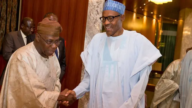 Obasanjo na Buhari achịbuola Naijiri dịka ndị agha n'oge gara aga