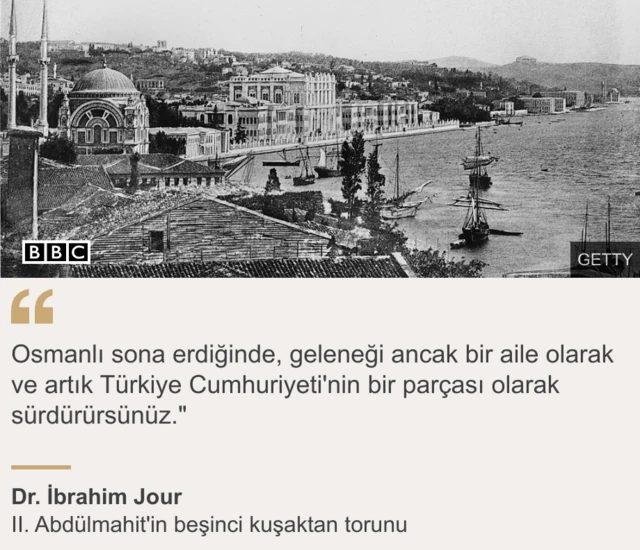 Dolmabahçe Sarayı resmiyle İbrahim Jour alıntısı