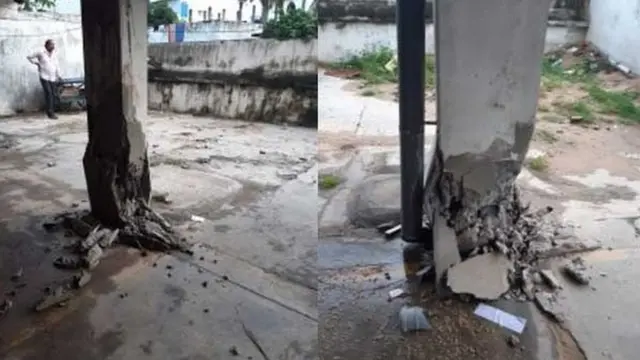 కుంగిన పిల్లర్లు