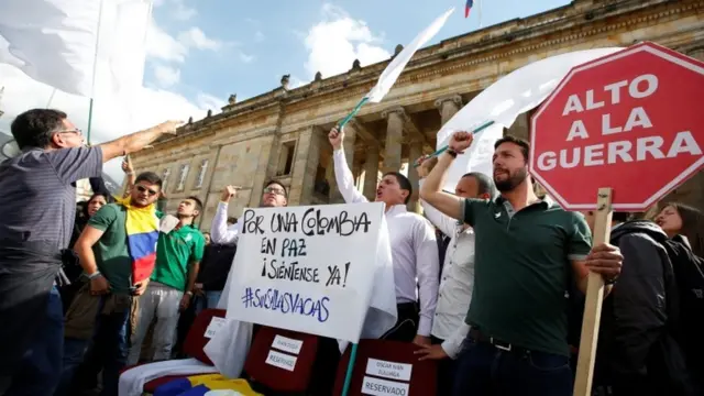 Protesto na Colômbia