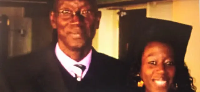 Ndèye Fatou Kane et son père en France.