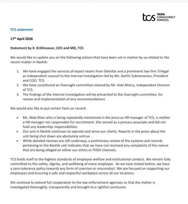 నాసిక్ టీసీఎస్ కేసు, మత మార్పిడి, ఉద్యోగులు