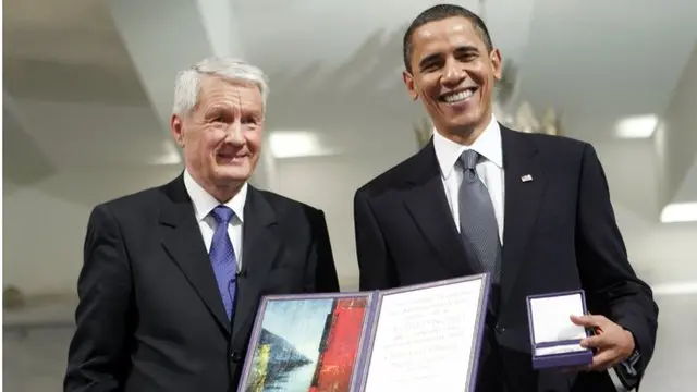 Thorbjoern Jagland e Barack Obama