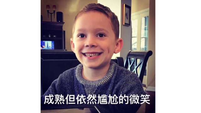 中国网民将Gavin的笑容配上文字做成表情包。