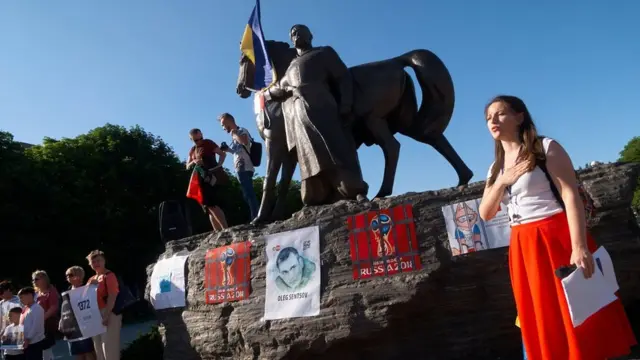 Акция в поддержку Олега Сенцова в Кривом Роге, 2 июня 2018 года