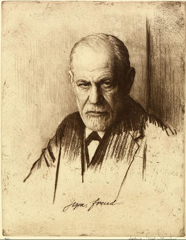 Sigmund Freud (1856-1939) en un retrato hecho por Ferdinand Schmutzer, en 1926.