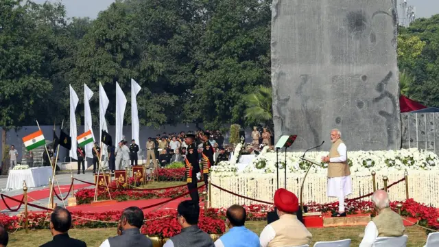 புதுப்பிக்கப்பட்ட காவலர் நினைவிடத்தை பிரதமர் நரேந்திர மோதி 2018ஆம் ஆண்டு திறந்து வைத்தார்