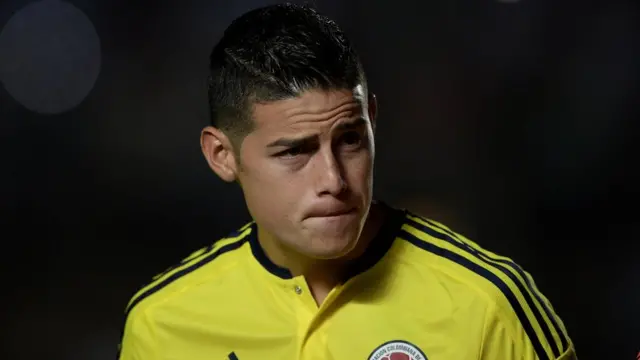 James con la selección de Colombia