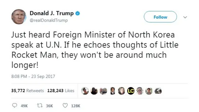 डोनल्ड ट्रंप का ट्वीट