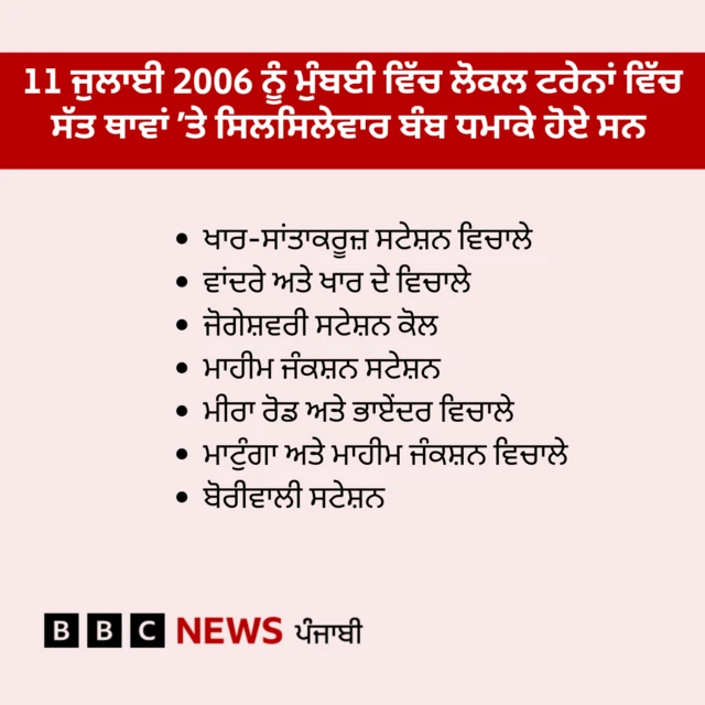 ਮੁੰਬਈ ਰੇਲ ਧਮਾਕੇ 