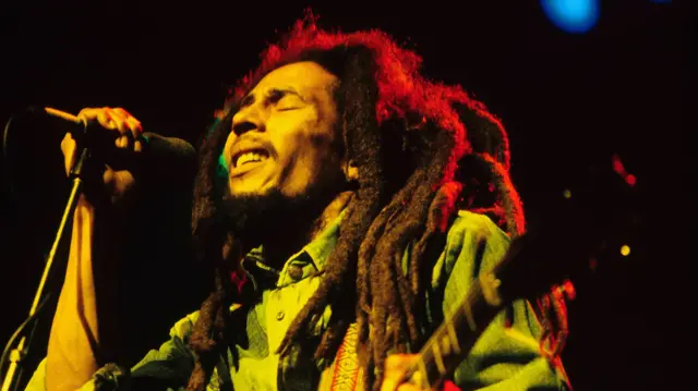 Bob Marley performing 