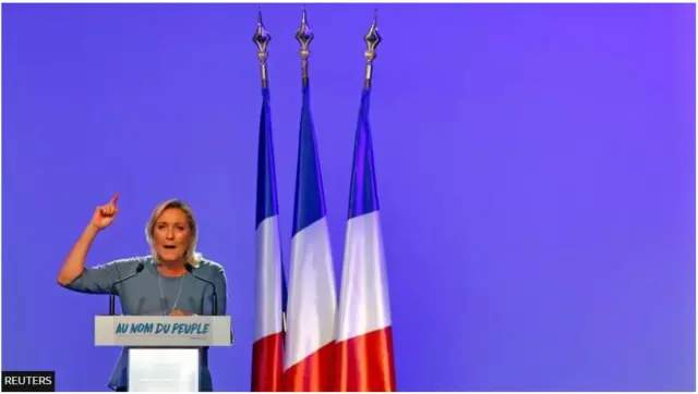 फ़्रांस की धुर दक्षिणपंथी नेता मैरीन ली पेन