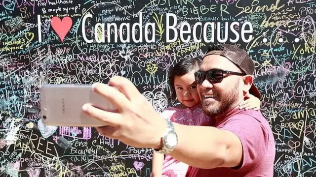 Папа делает селфи с дочкой