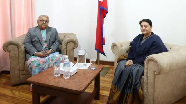 प्रधानमन्त्री सुशीला कार्की र पूर्वराष्ट्रपति विद्यादेवी भण्डारी