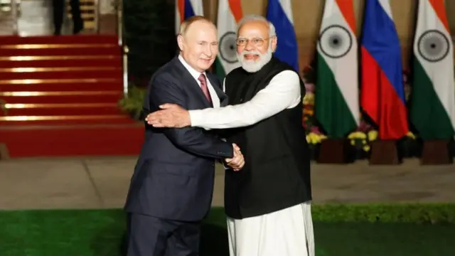 नरेंद्र मोदी और पुतिन
