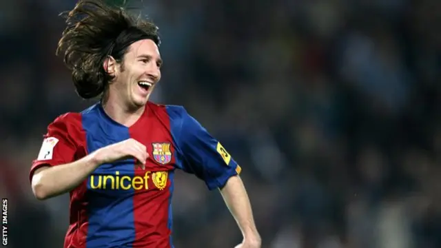 Lionel Messi scores against Getafe in 2007