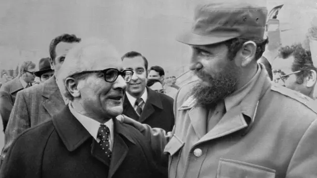 Fidel Castro y Erich Honecker