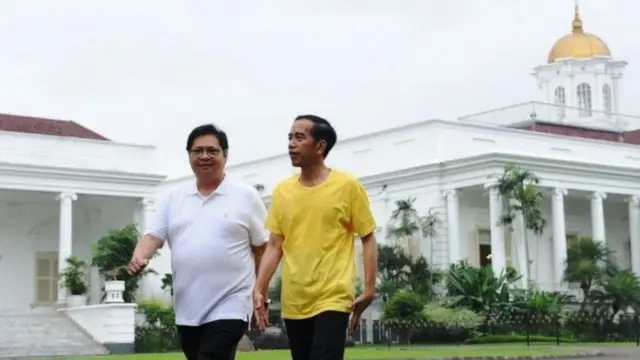 Jokowi dan Airlangga Hartarto