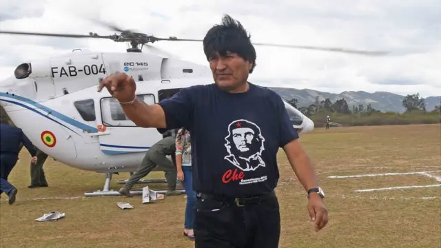 Evo Morales con una polera del Che (Foto: ABI)