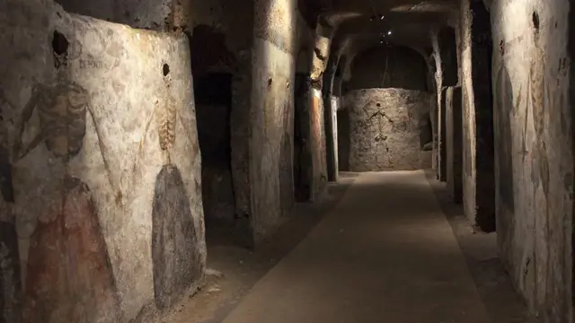 Фреска в катакомбах Сан-Гаудіозо в Неаполі