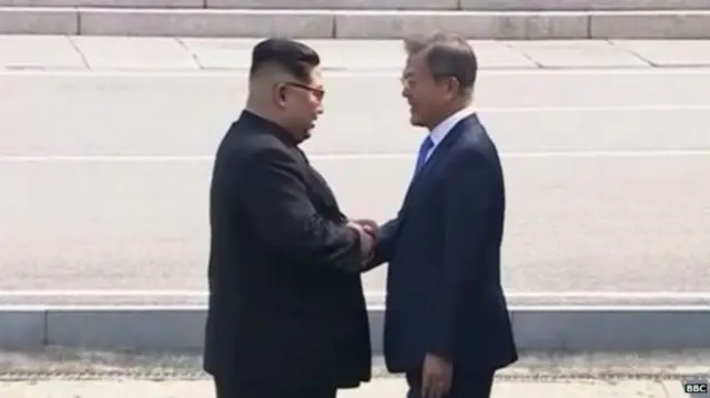 કિમ જોંગ ઉન અને મૂન જે ઈન