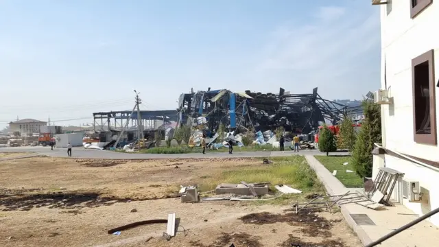 Сергелидаги портлаш жойи