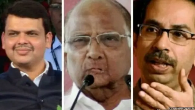 पवार, फडणवीस आणि उद्धव ठाकरे
