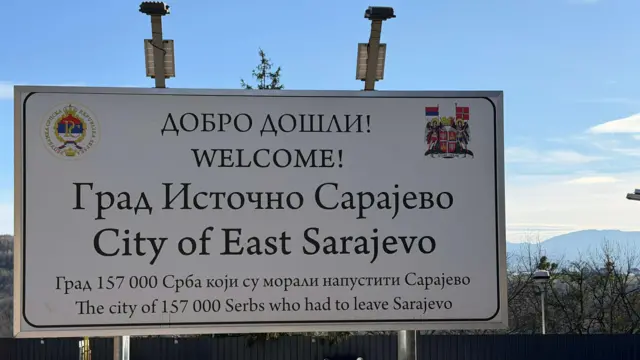 Tabla na ulasku u Istočno Sarajevo