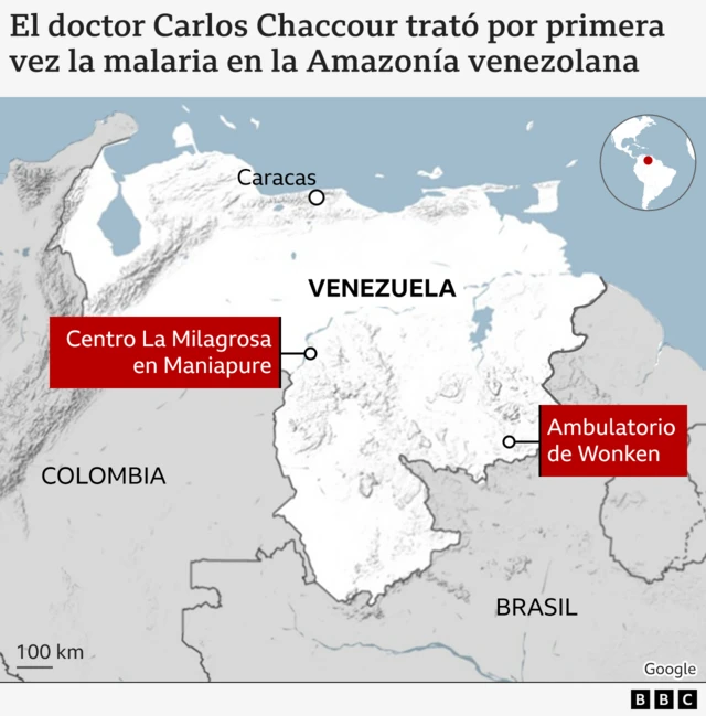 Mapa de Maniapure y Wonken