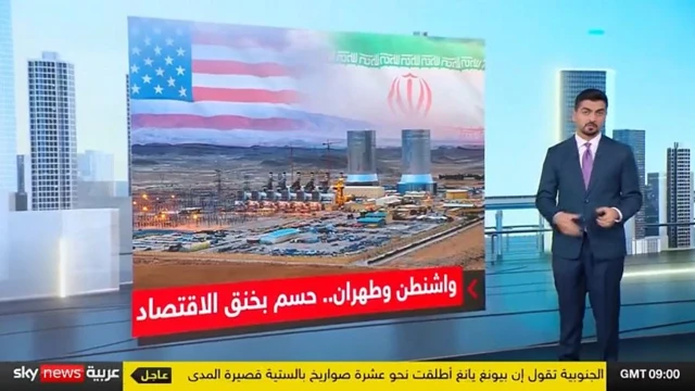 یک مجری شبکه تلویزیونی در حال اجرا