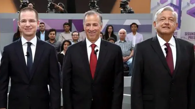Ricardo Anaya Cortés, José Antonio Meade Kuribreña y Andrés Manuel López Obrador