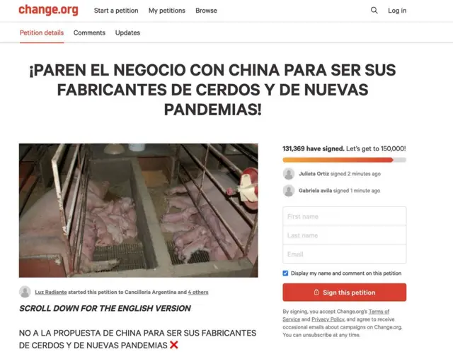 在线请愿网站上，其中一份请愿书已获得13万人支持。