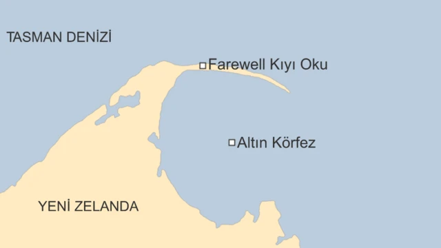 Farewell Kıyı Oku'nu gösteren harita