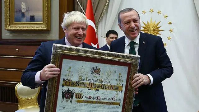 Борис Джонсон, Реджеп Тайип Эрдоган