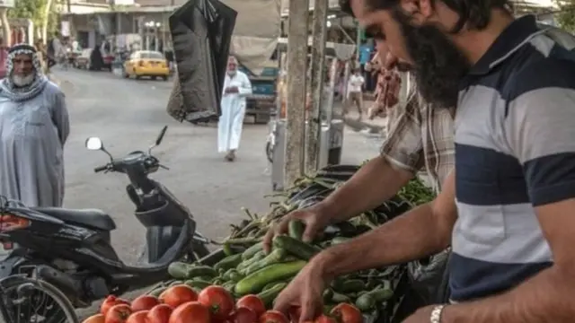 تصویری از یک بازار در جنوب شرقی موصل که داعش منتشر کرده