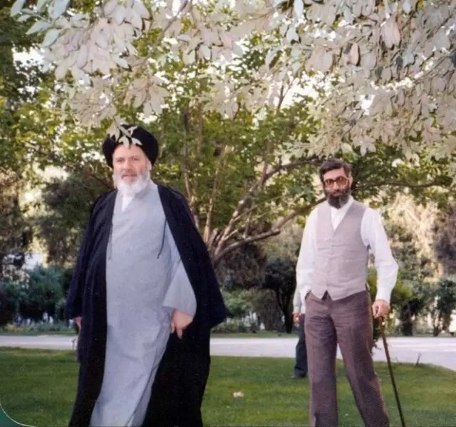 علی خامنهای و عبدالکریم موسوی اردبیلی در دهه شصت خورشیدی