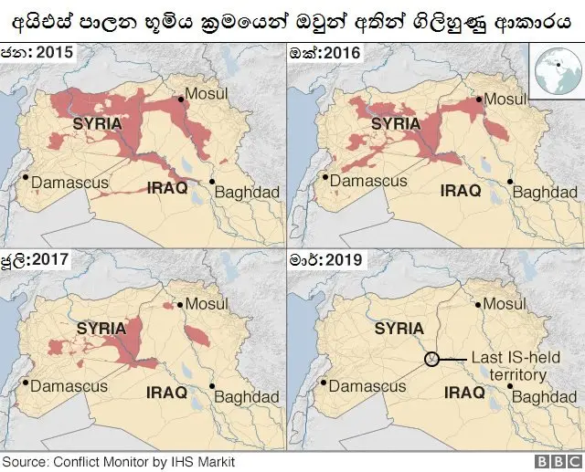 අයිඑස් පාලන භූමිය ක්‍රමයෙන් ගිලිහුණු ආකාරය