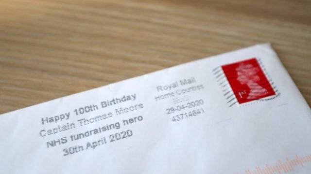 英国邮政为他百岁寿辰专制纪念邮戳