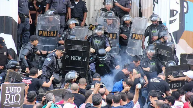 Protestas en Rio de Janeiro en Noviembre de 2016.