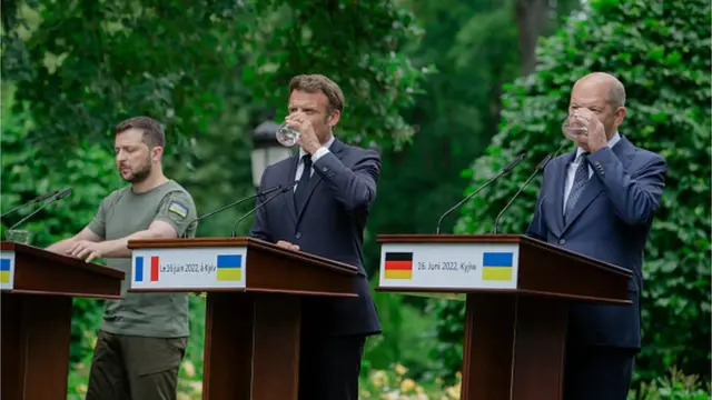 Зеленський, Макрон і Шольц