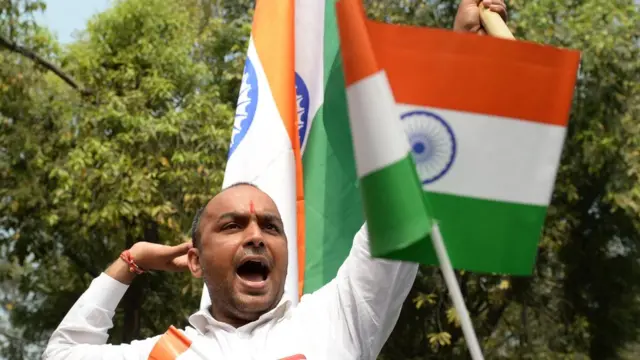 मार्च 2017 में एबीवीपी का प्रदर्शन