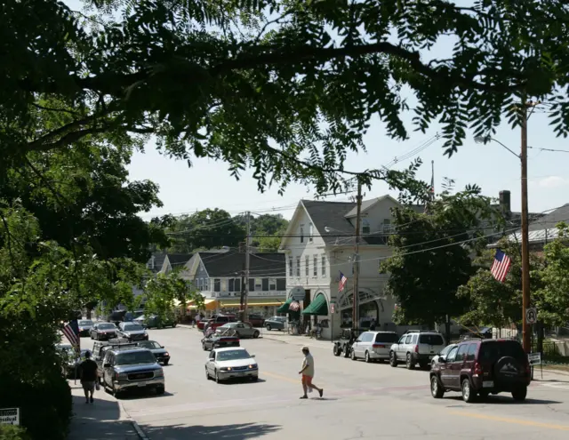 View of a town in the state of New Hampshire.