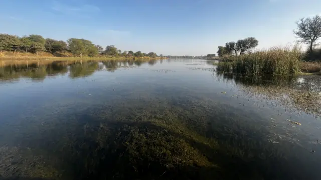 अरावली की पहाड़ियों से निकली गिरजन नदी का साफ़ पानी