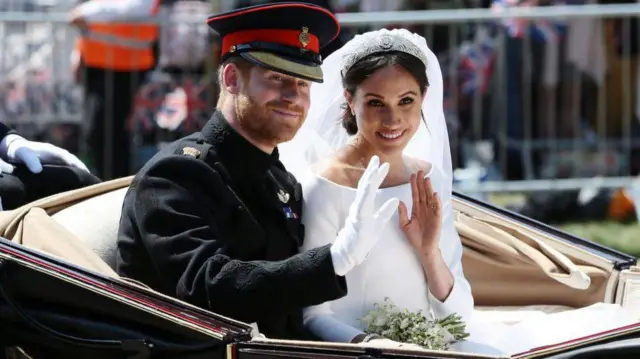 Harry ve Meghan, düğünlerinde 