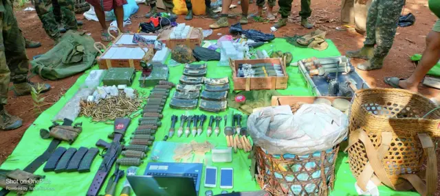 မြို့လှကာကွယ်ရေးတပ်ဖွဲ့ သိမ်းဆည်းမိတယ်ဆိုတဲ့ လက်နက်ခဲယမ်းတွေ